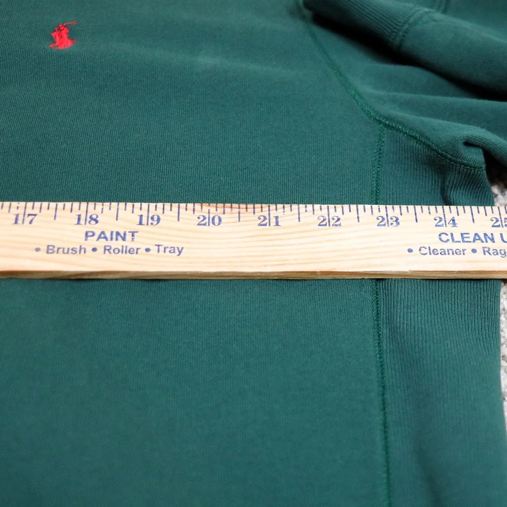 Vintage Polo Ralph Lauren V‎ Sweatshirt Green Red Pony Crewneck Pullover XL USA